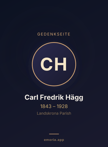 Gedenkportrait von Carl Fredrik Hägg