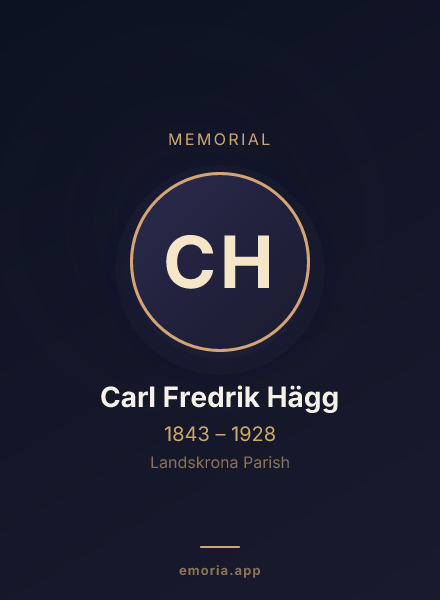 Memorial portrait of Carl Fredrik Hägg