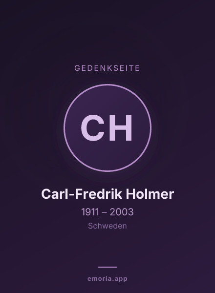 Gedenkportrait von Carl-Fredrik Holmer