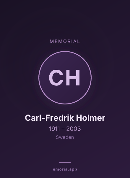 Memorial portrait of Carl-Fredrik Holmer