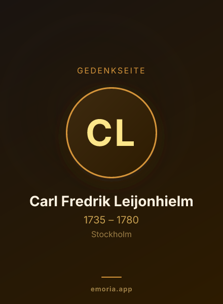 Gedenkportrait von Carl Fredrik Leijonhielm