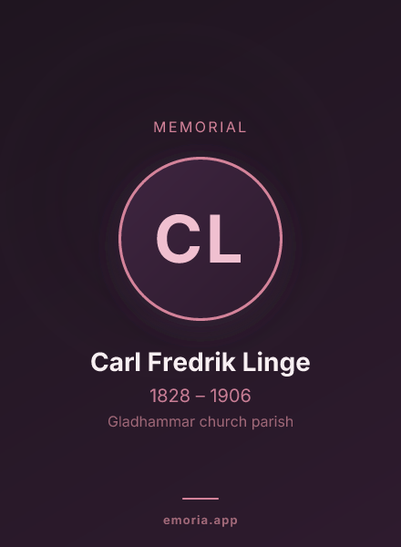 Memorial portrait of Carl Fredrik Linge
