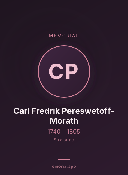 Memorial portrait of Carl Fredrik Pereswetoff-Morath
