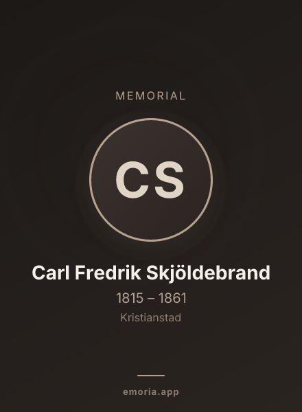 Memorial portrait of Carl Fredrik Skjöldebrand