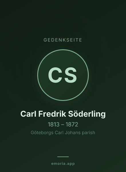 Gedenkportrait von Carl Fredrik Söderling