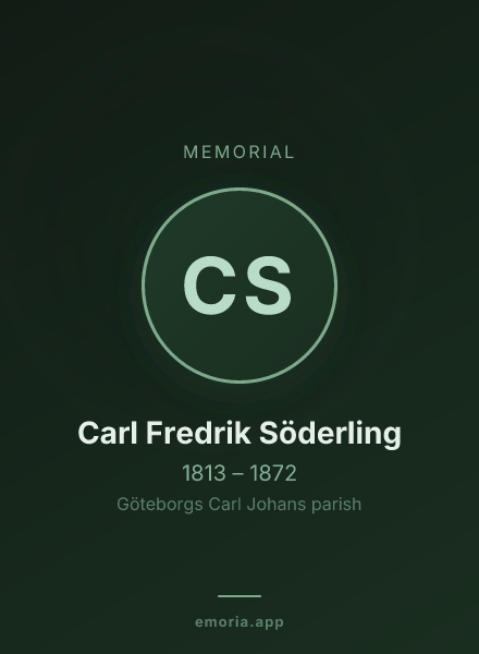 Memorial portrait of Carl Fredrik Söderling