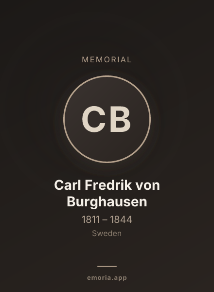 Memorial portrait of Carl Fredrik von Burghausen