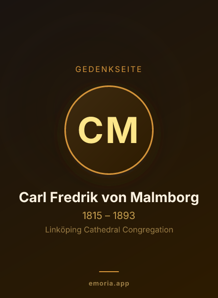 Gedenkportrait von Carl Fredrik von Malmborg