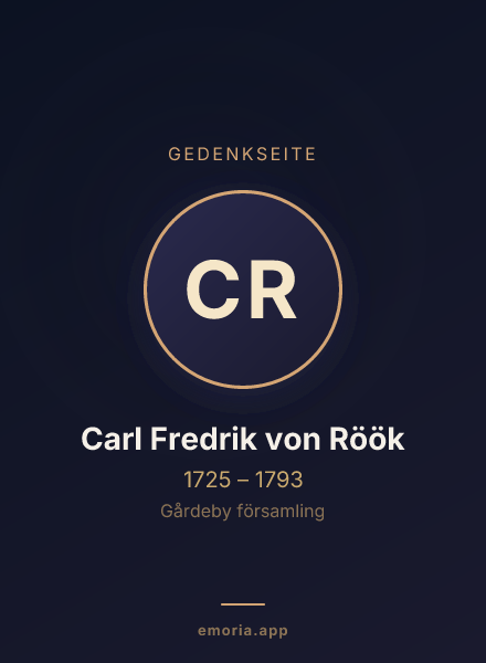 Gedenkportrait von Carl Fredrik von Röök