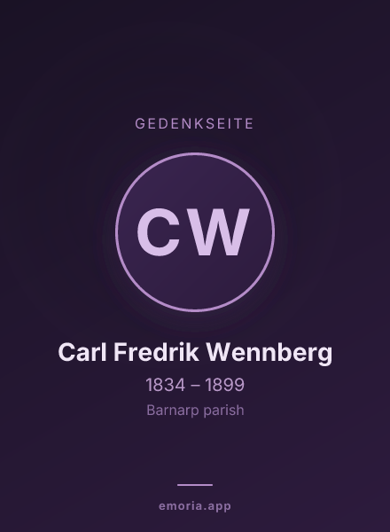 Gedenkportrait von Carl Fredrik Wennberg