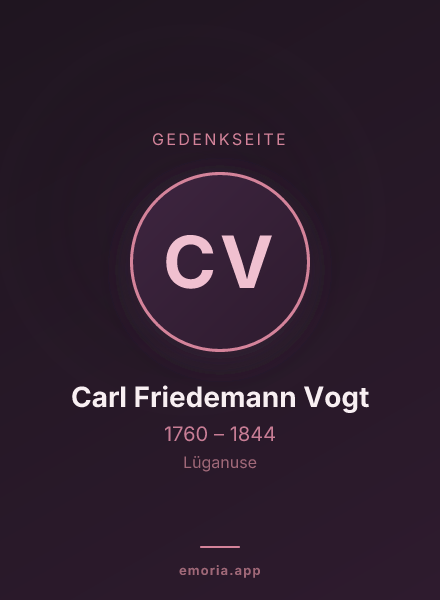 Gedenkportrait von Carl Friedemann Vogt