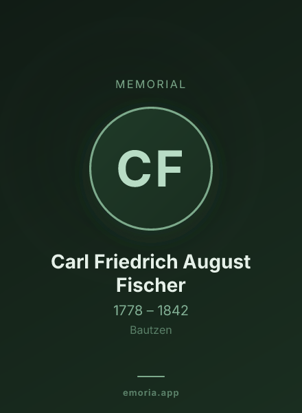 Memorial portrait of Carl Friedrich August Fischer