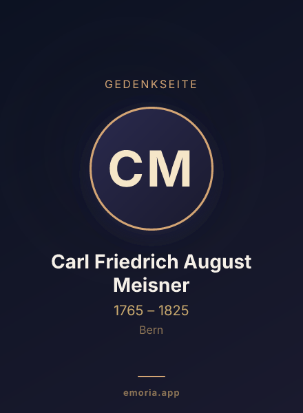 Gedenkportrait von Carl Friedrich August Meisner