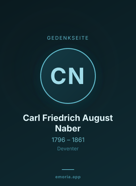 Gedenkportrait von Carl Friedrich August Naber