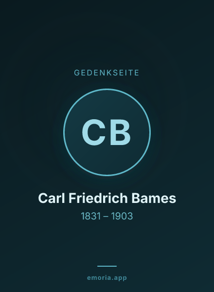 Gedenkportrait von Carl Friedrich Bames