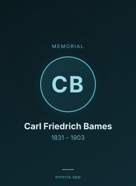 Memorial portrait of Carl Friedrich Bames