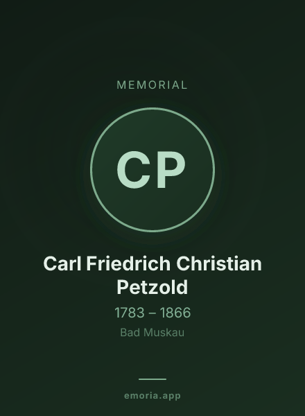 Memorial portrait of Carl Friedrich Christian Petzold