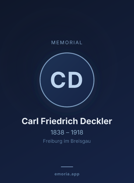 Memorial portrait of Carl Friedrich Deckler