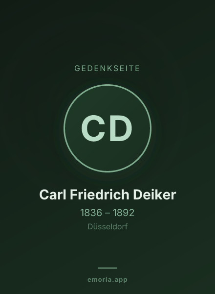 Gedenkportrait von Carl Friedrich Deiker