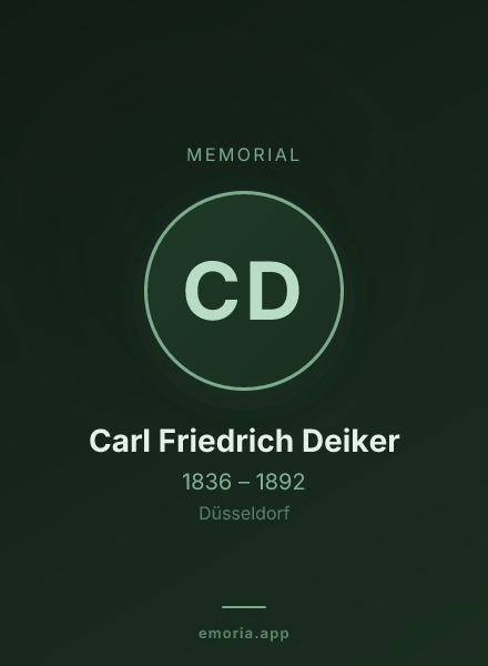 Memorial portrait of Carl Friedrich Deiker