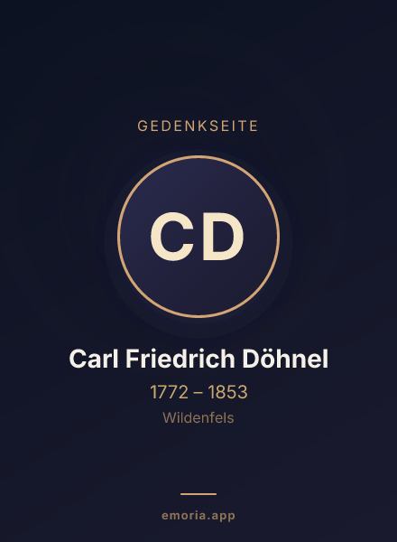 Gedenkportrait von Carl Friedrich Döhnel