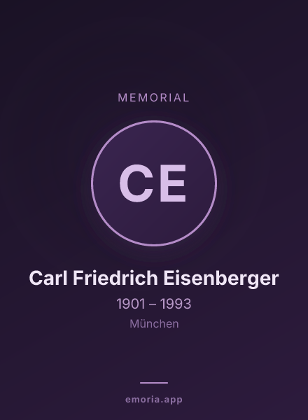 Memorial portrait of Carl Friedrich Eisenberger