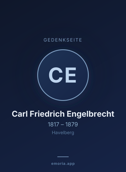 Gedenkportrait von Carl Friedrich Engelbrecht