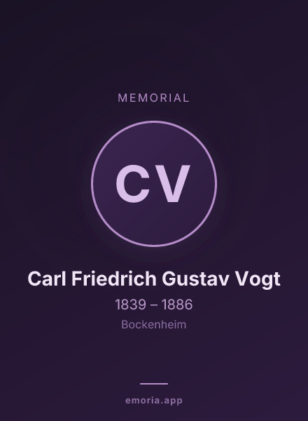 Memorial portrait of Carl Friedrich Gustav Vogt