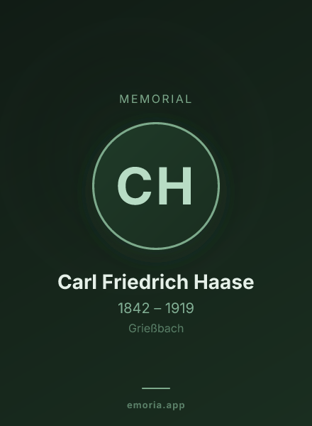 Memorial portrait of Carl Friedrich Haase