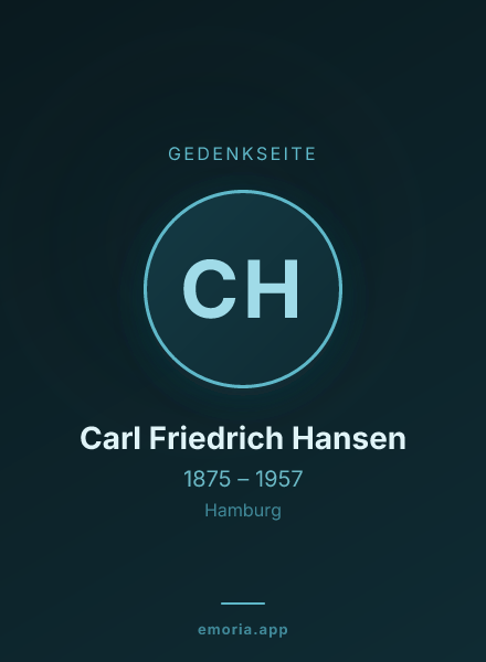 Gedenkportrait von Carl Friedrich Hansen