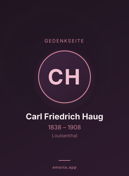 Gedenkportrait von Carl Friedrich Haug