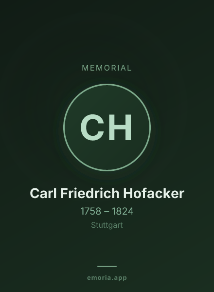Memorial portrait of Carl Friedrich Hofacker
