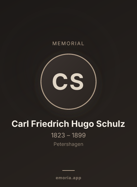 Memorial portrait of Carl Friedrich Hugo Schulz