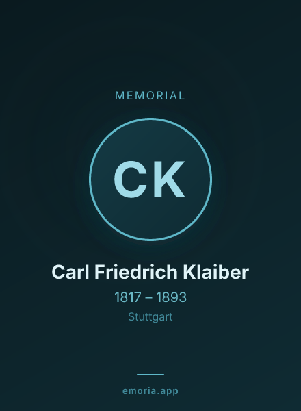 Memorial portrait of Carl Friedrich Klaiber