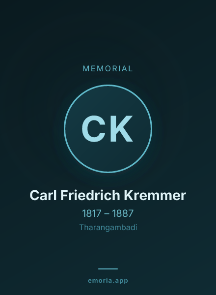 Memorial portrait of Carl Friedrich Kremmer
