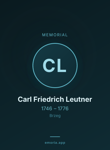 Memorial portrait of Carl Friedrich Leutner