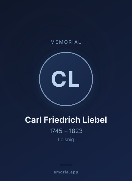 Memorial portrait of Carl Friedrich Liebel