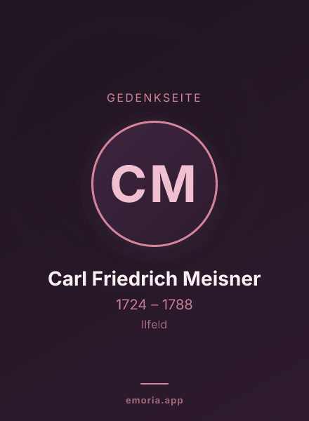 Gedenkportrait von Carl Friedrich Meisner