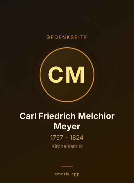 Gedenkportrait von Carl Friedrich Melchior Meyer