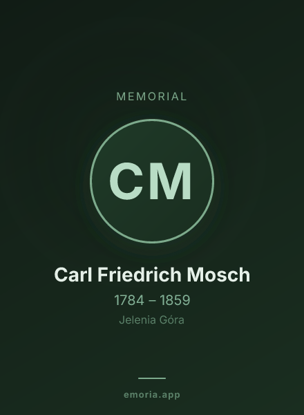 Memorial portrait of Carl Friedrich Mosch