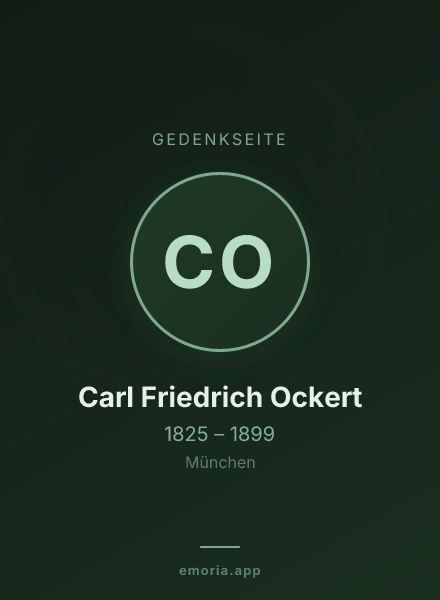 Gedenkportrait von Carl Friedrich Ockert
