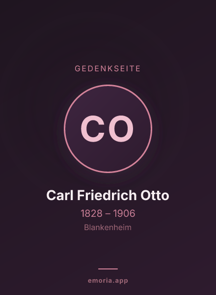 Gedenkportrait von Carl Friedrich Otto