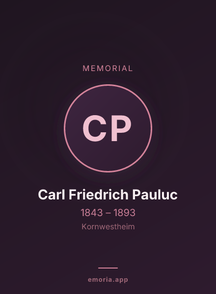 Memorial portrait of Carl Friedrich Pauluc