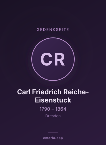 Gedenkportrait von Carl Friedrich Reiche-Eisenstuck