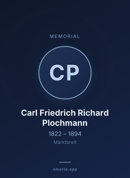 Memorial portrait of Carl Friedrich Richard Plochmann