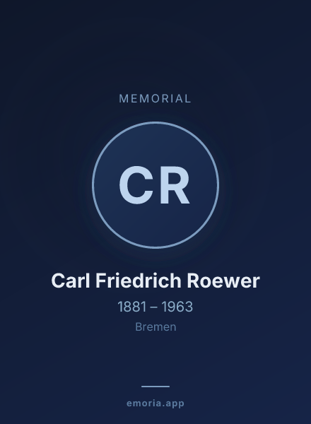 Memorial portrait of Carl Friedrich Roewer