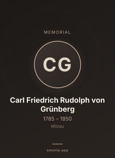 Memorial portrait of Carl Friedrich Rudolph von Grünberg