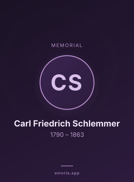 Memorial portrait of Carl Friedrich Schlemmer