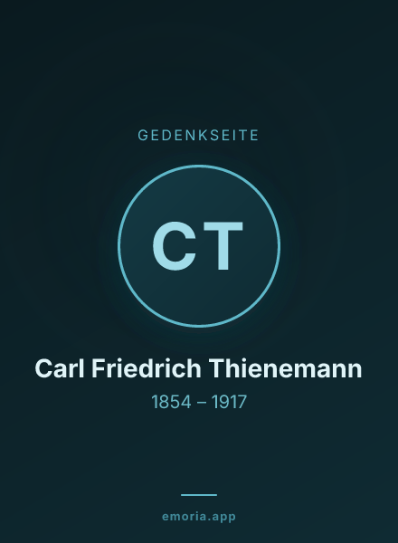 Gedenkportrait von Carl Friedrich Thienemann