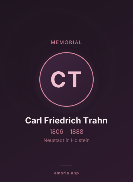 Memorial portrait of Carl Friedrich Trahn